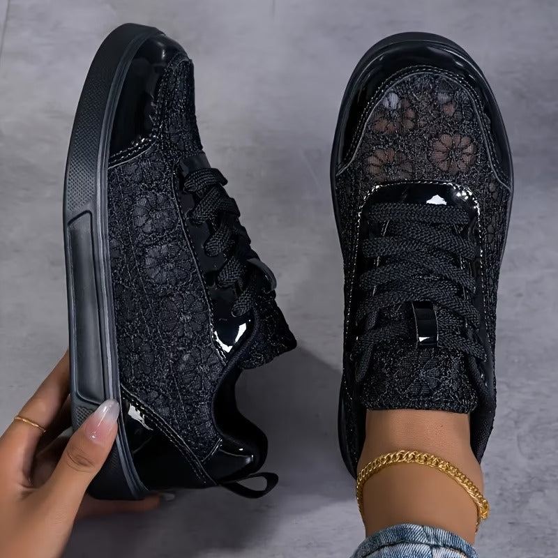 Lacey™ │ Floral Lace Sneakers