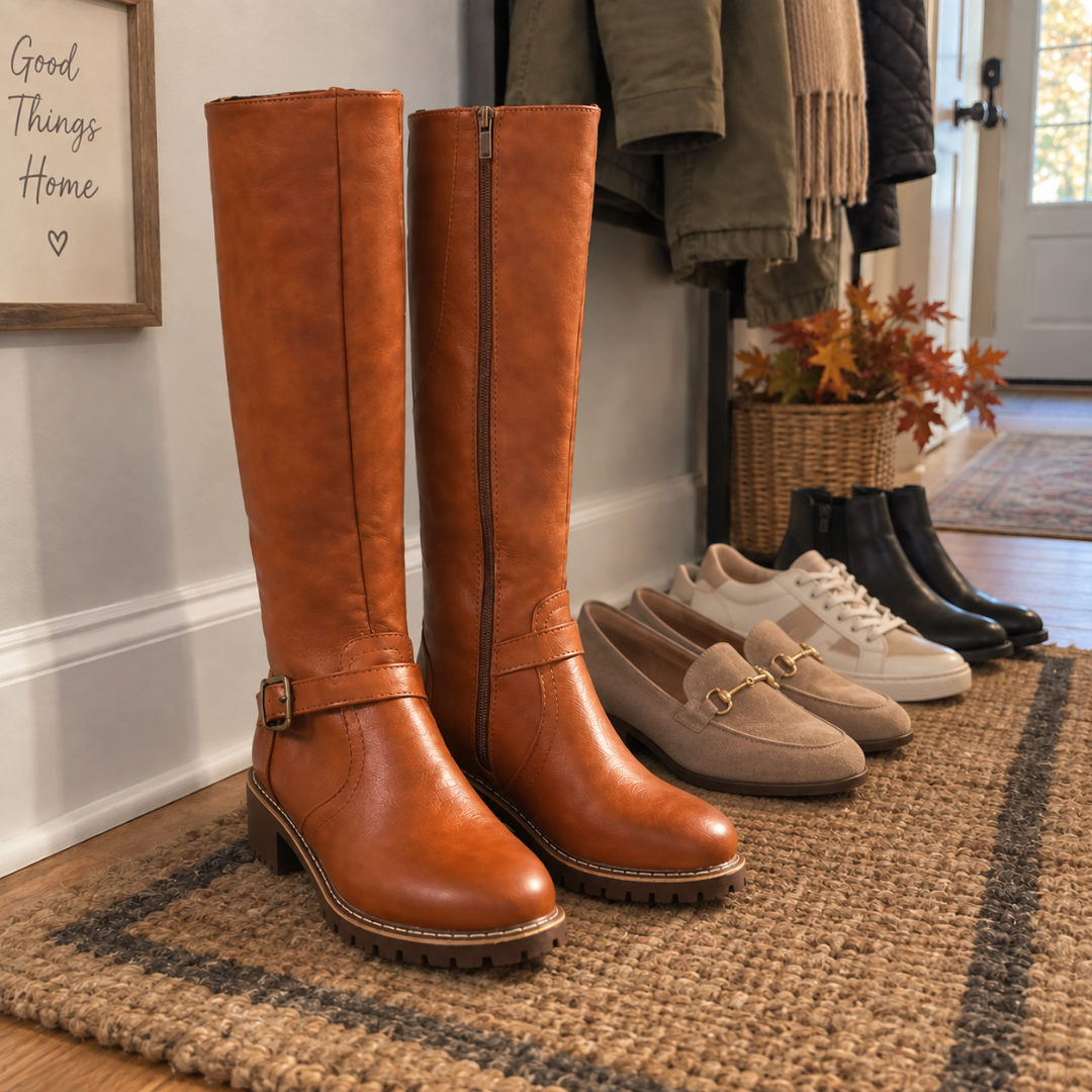 MARIELLE | ORTHOPEDIC LEATHER BUCKLE BOOTS