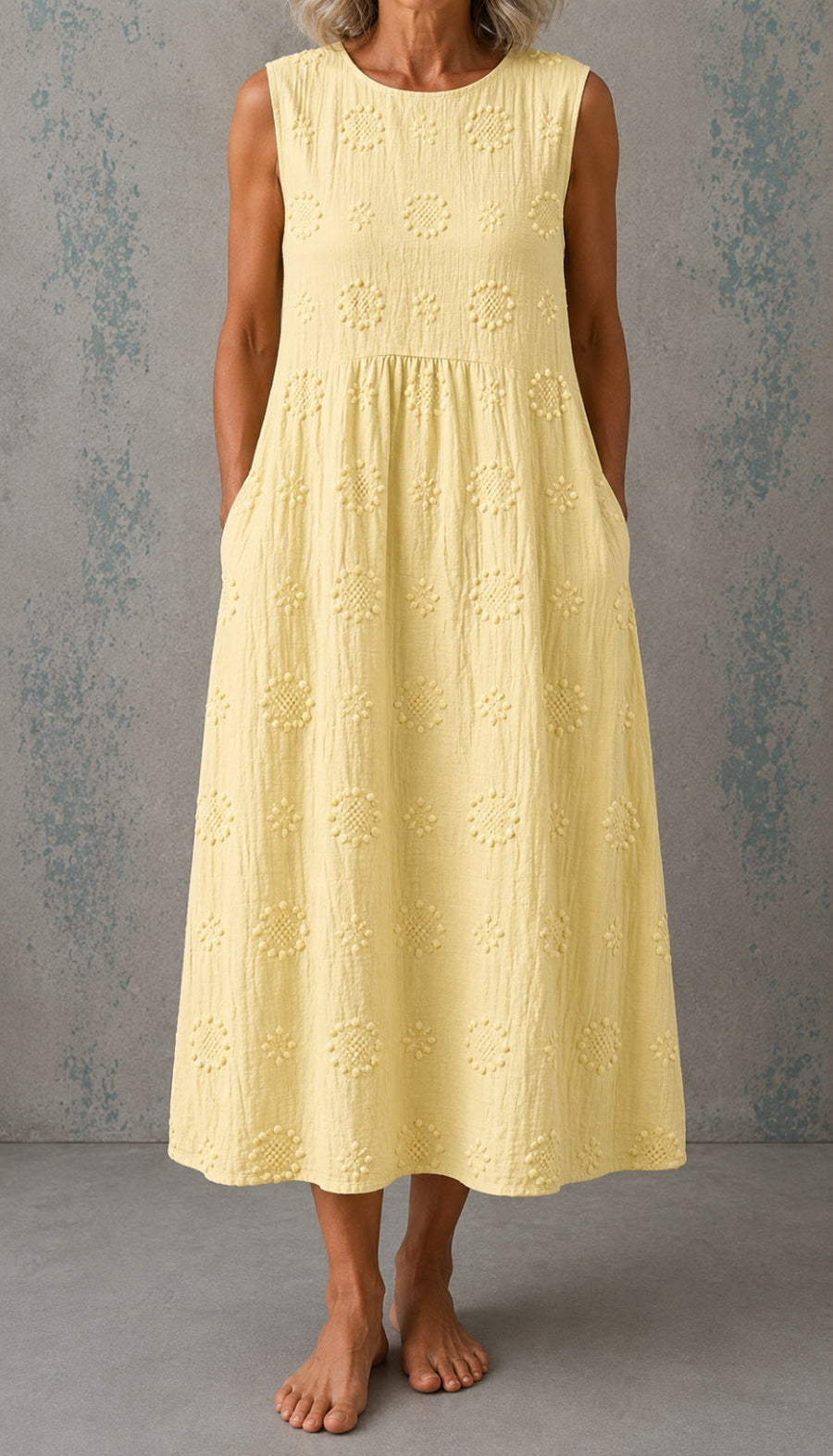 Linnea | Sleeveless Floral Midi Dress
