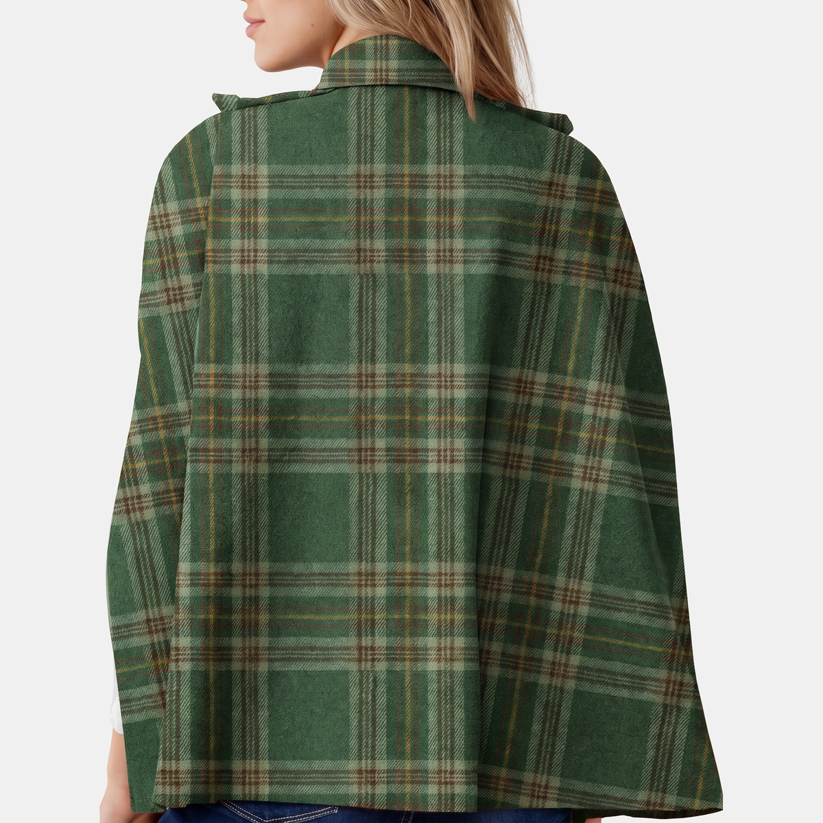 Women's Double Breasted Cape Midi Winter Coat