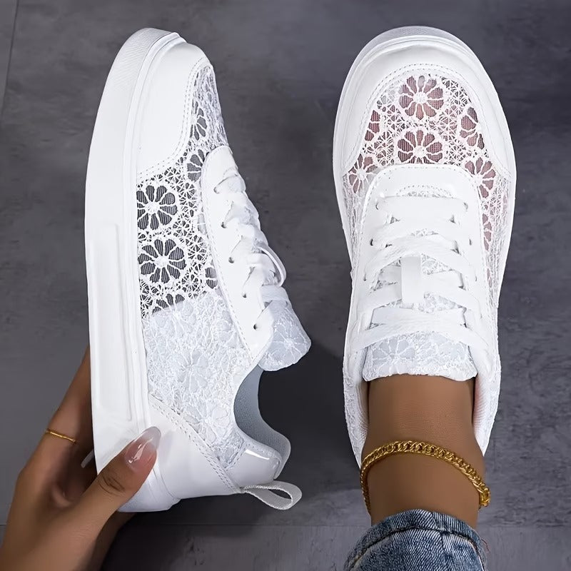 Lacey™ │ Floral Lace Sneakers