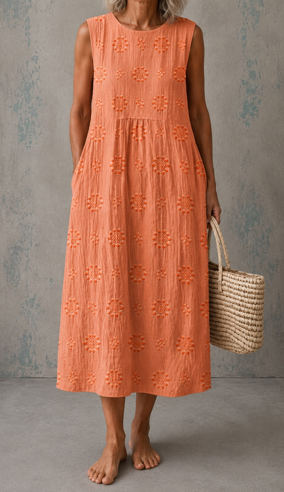 Linnea | Sleeveless Floral Midi Dress