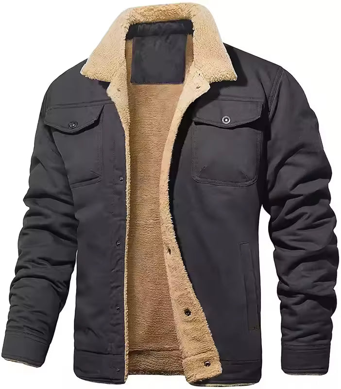 Marcus | Comfortable Warm Sherpa Lined Trucker Winter Jacket