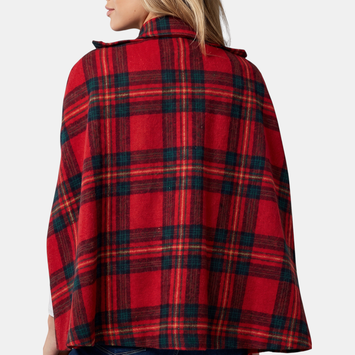 Women's Double Breasted Cape Midi Winter Coat