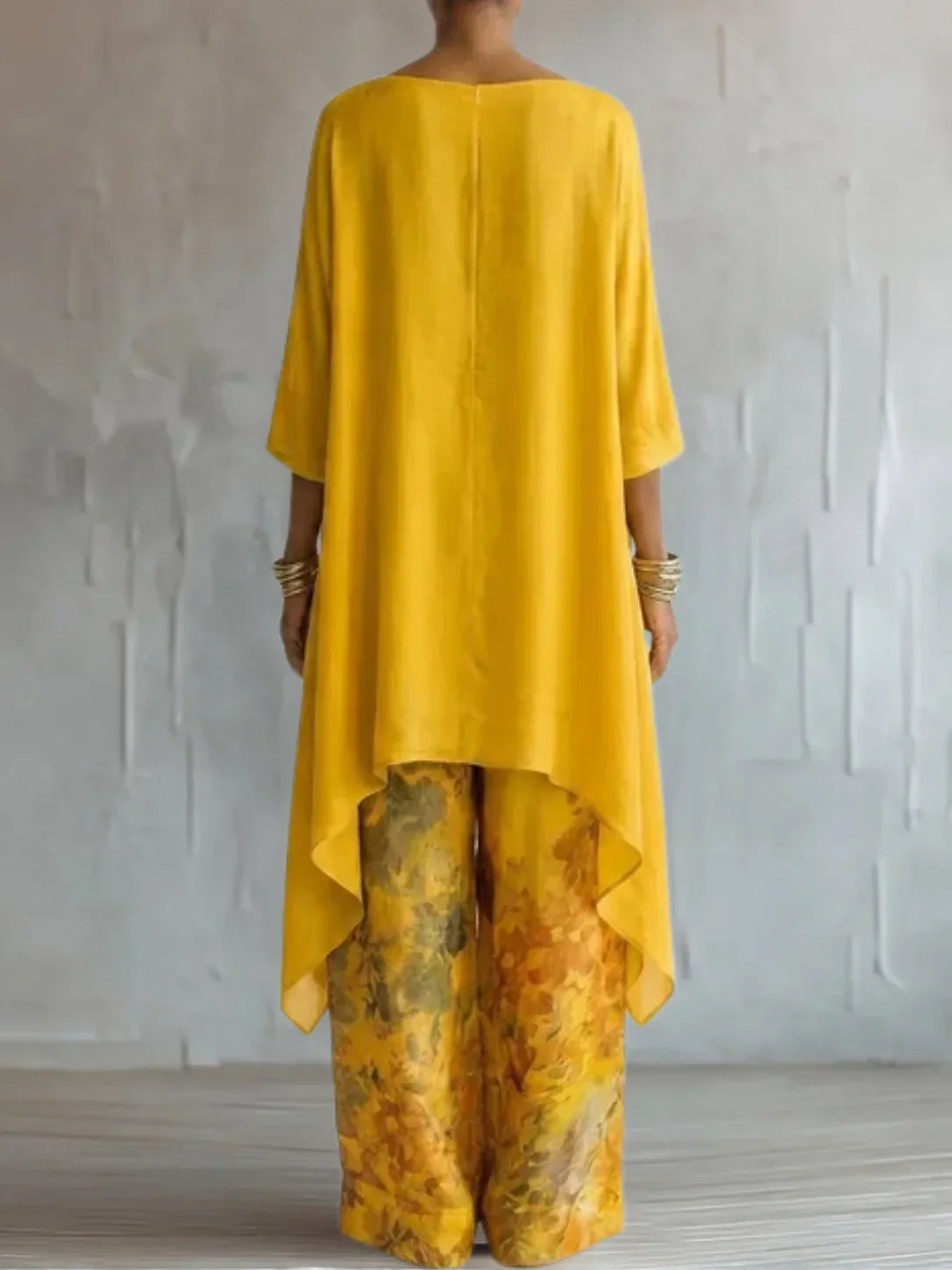 Arlena | Flowy Asymmetrical Floral Two Piece Set