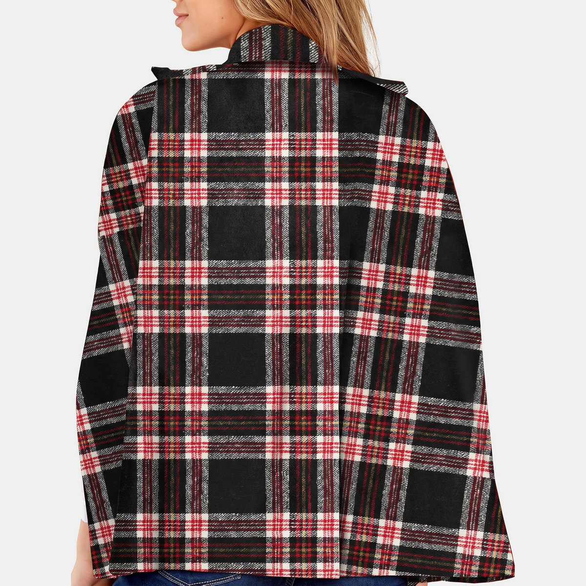 Women's Double Breasted Cape Midi Winter Coat