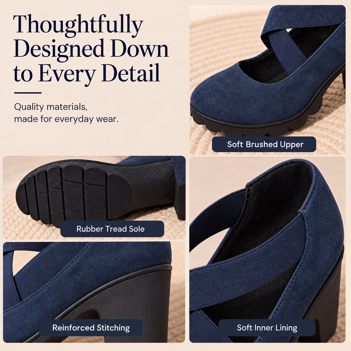 Margot | Block Heel Mary Janes
