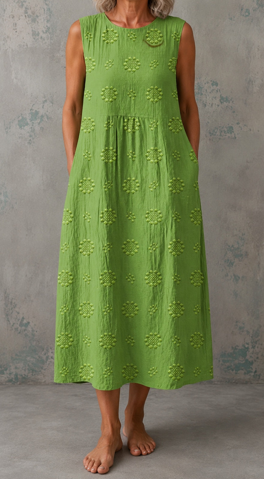 Linnea | Sleeveless Floral Midi Dress