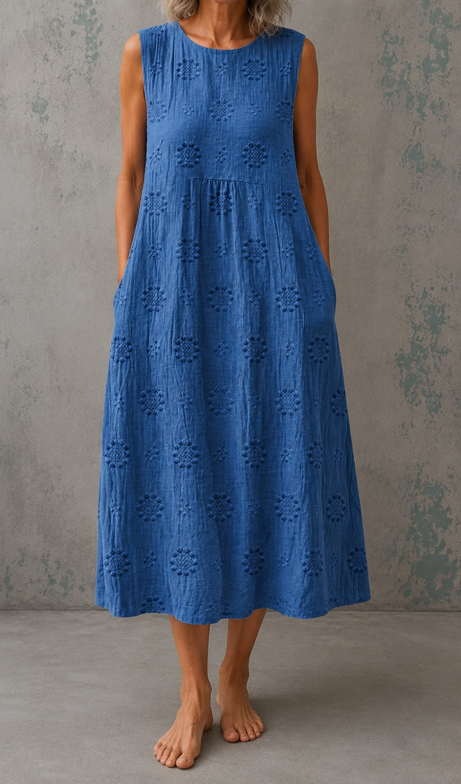 Linnea | Sleeveless Floral Midi Dress