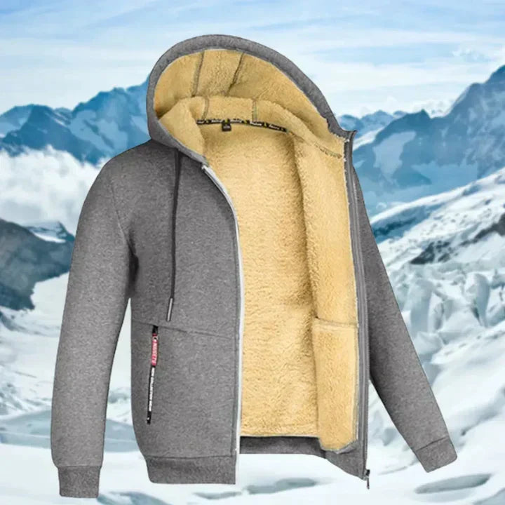 Gilben - Men's Winter Jacket with Hood and Fleece