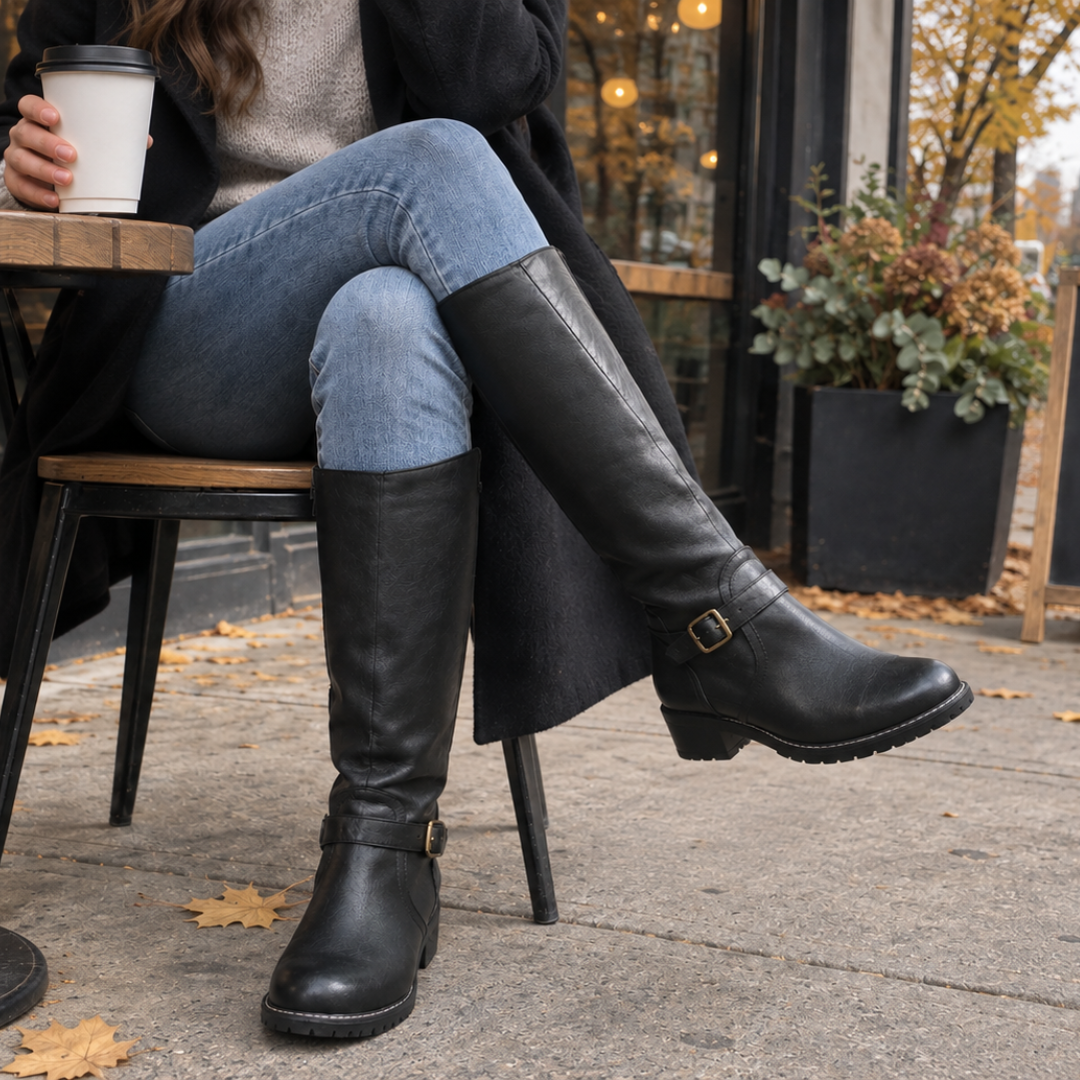 MARIELLE | ORTHOPEDIC LEATHER BUCKLE BOOTS