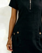 Aisley™ |  Cotton Dress with Zip Closure