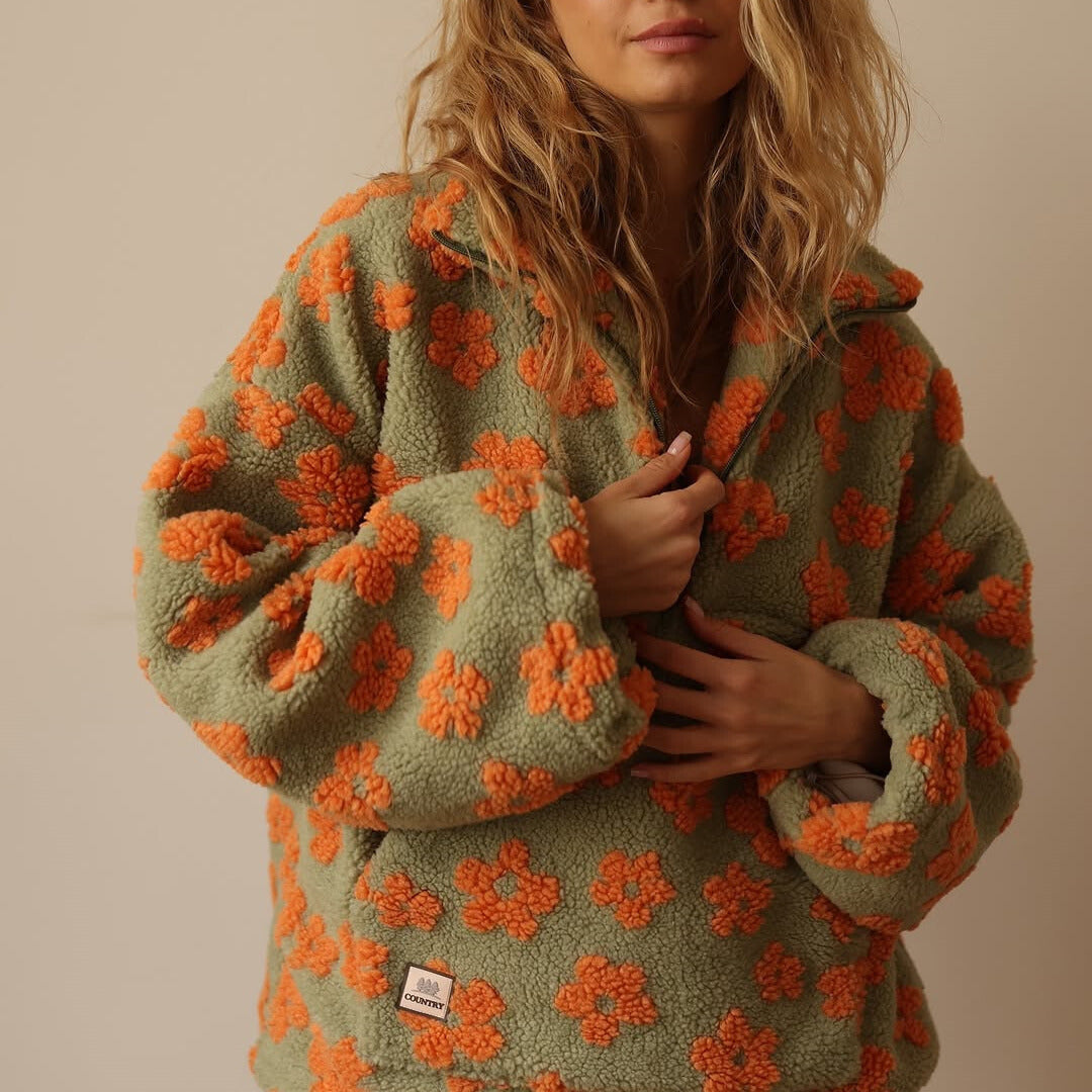 Ottilie | Cozy Floral Fleece sweater