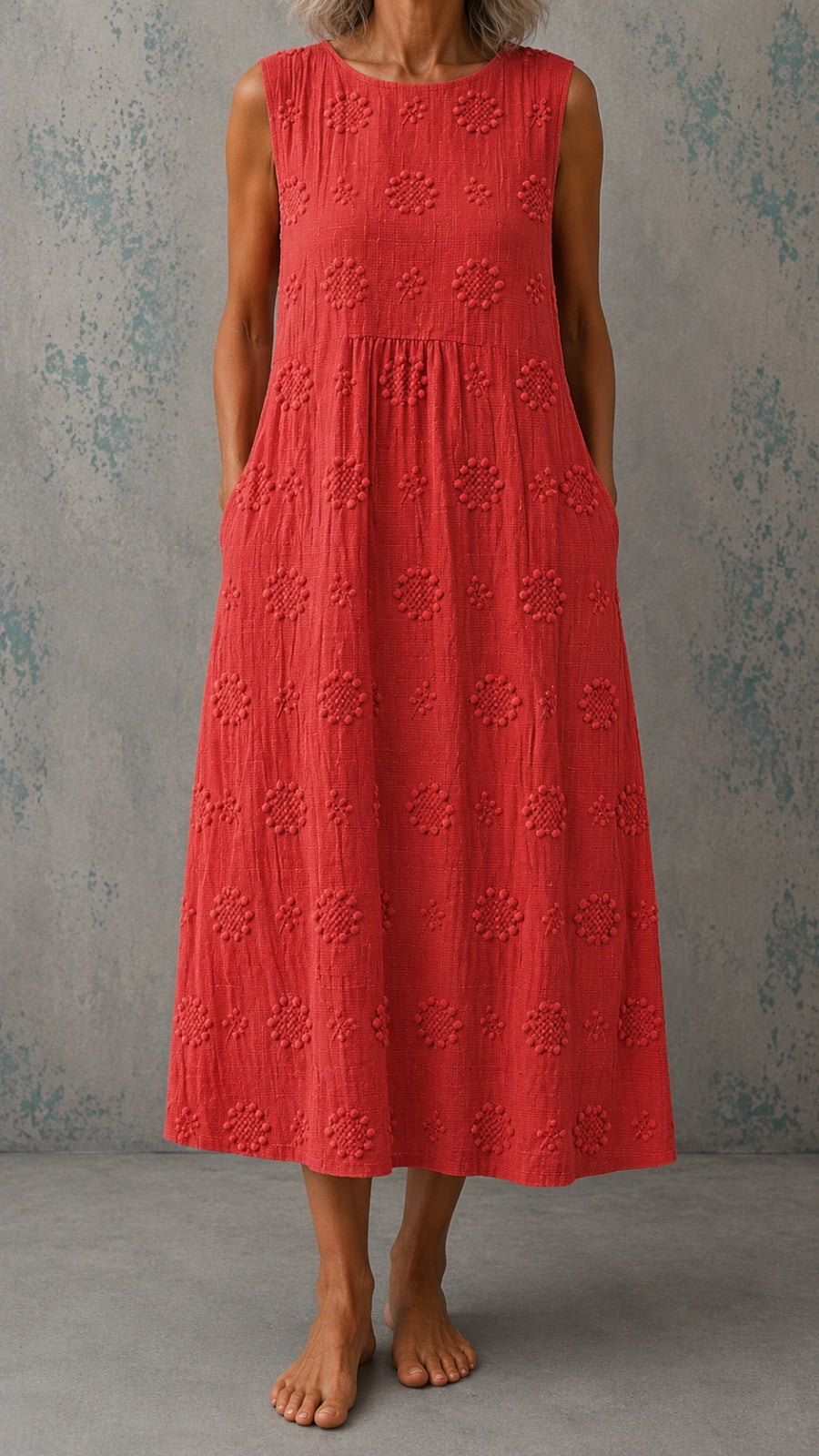 Linnea | Sleeveless Floral Midi Dress