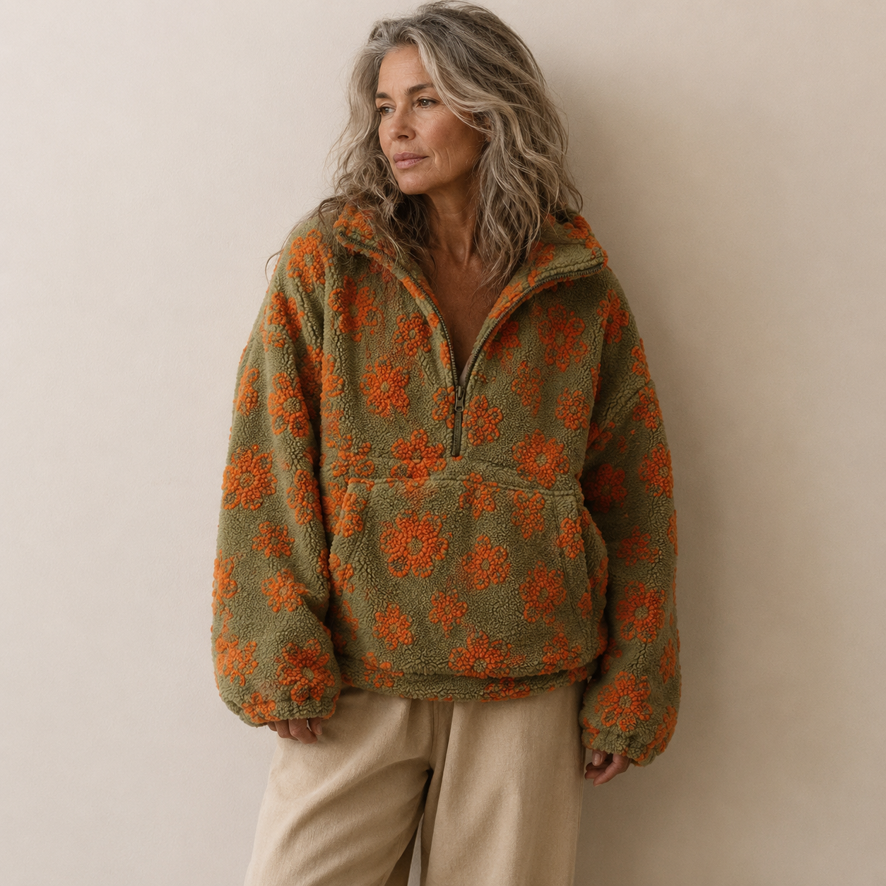 Ottilie | Cozy Floral Fleece sweater
