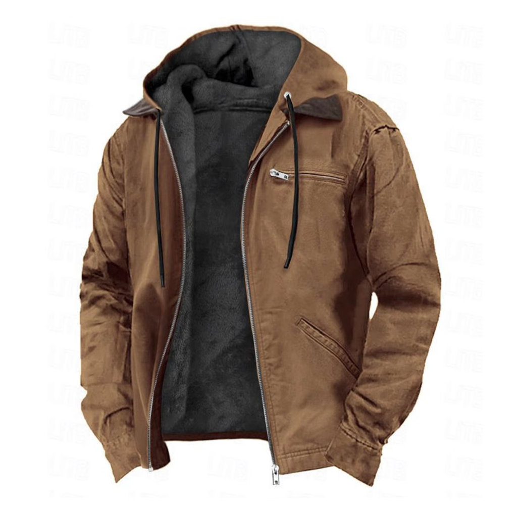 Isak | Warm Fleece Lined Hooded Vintage Jacket