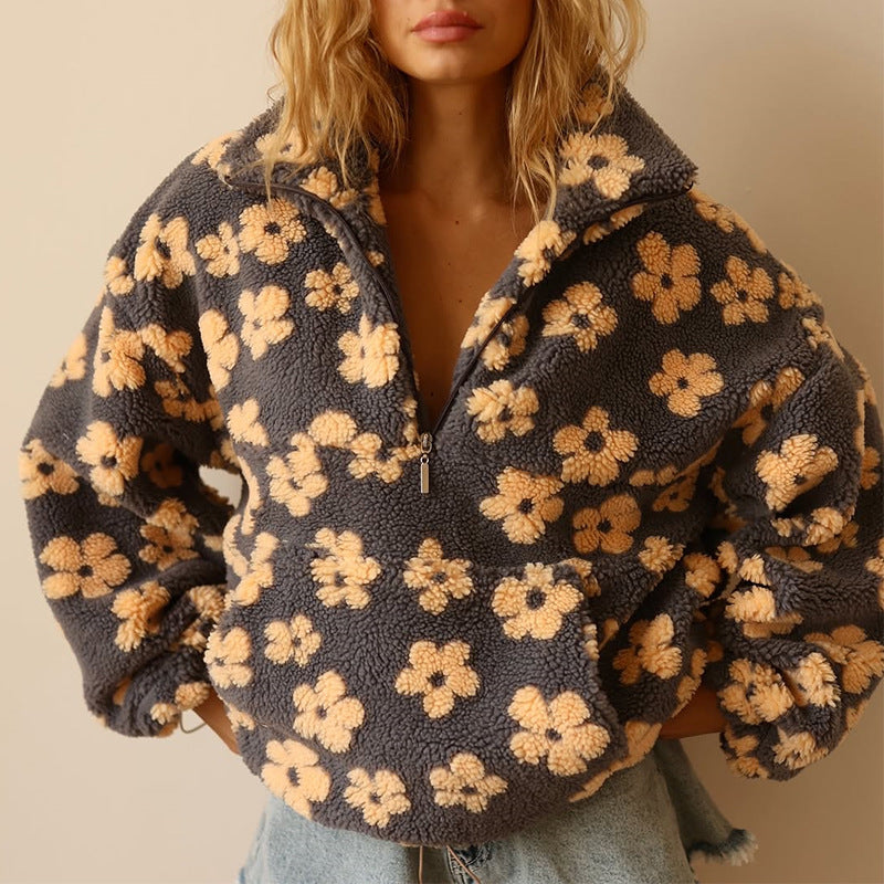 Ottilie | Cozy Floral Fleece sweater