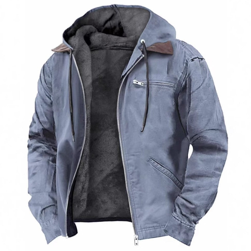 Isak | Warm Fleece Lined Hooded Vintage Jacket