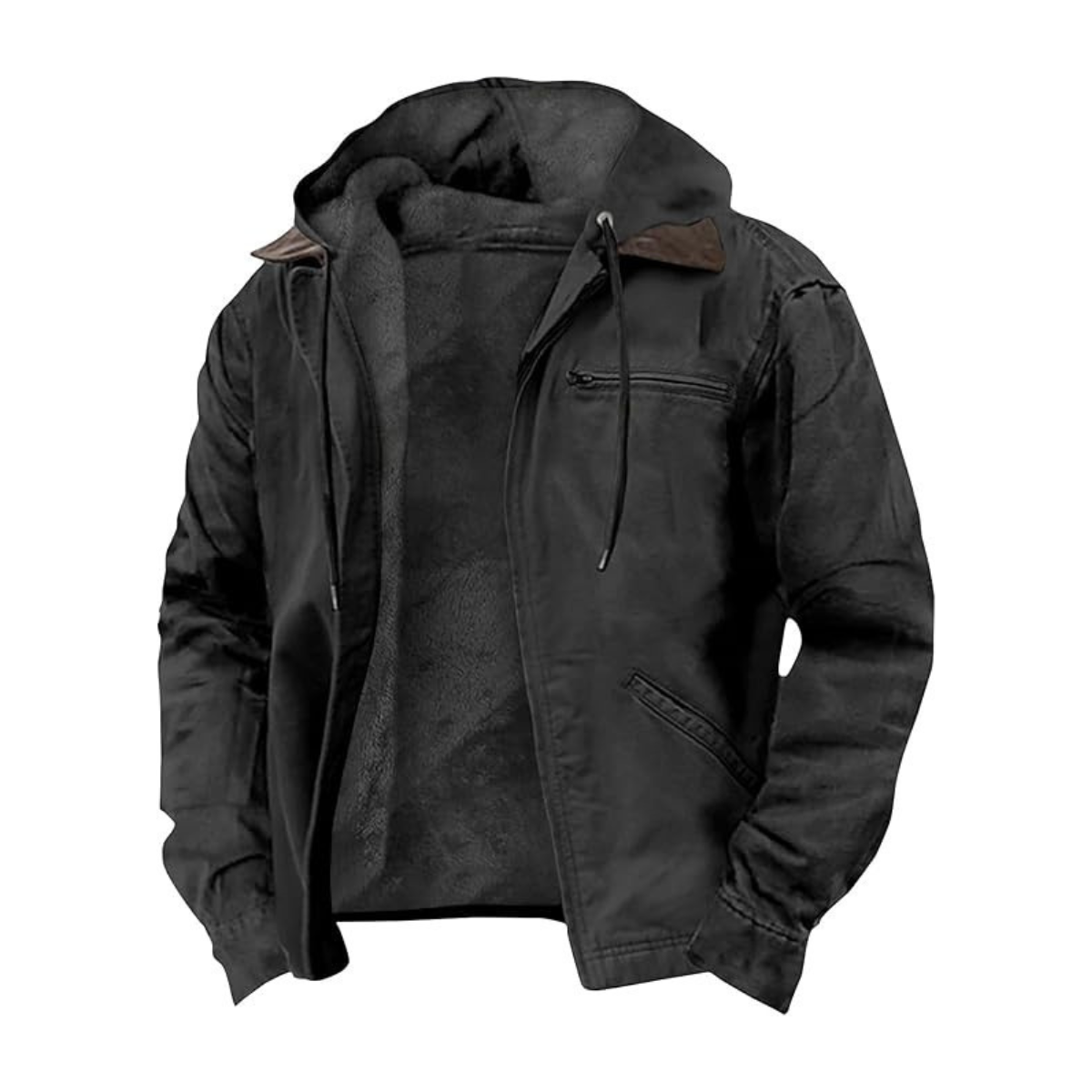 Isak | Warm Fleece Lined Hooded Vintage Jacket