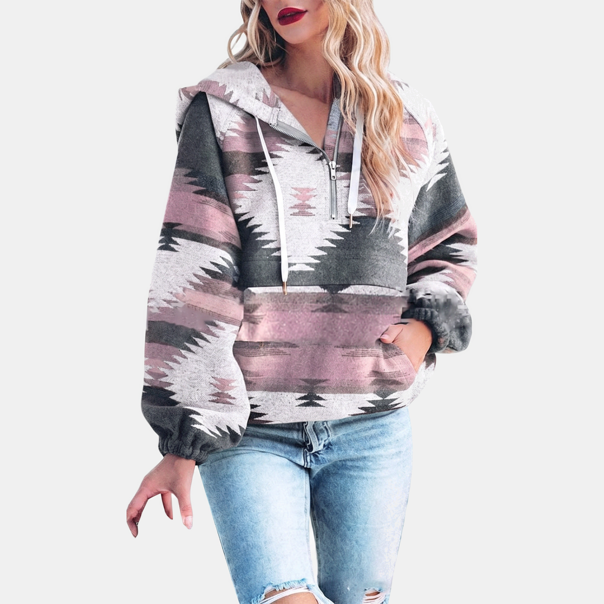 Women's Oversized Quarter Zip Hoodie