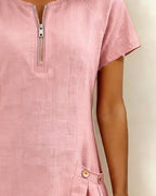 Aisley™ |  Cotton Dress with Zip Closure