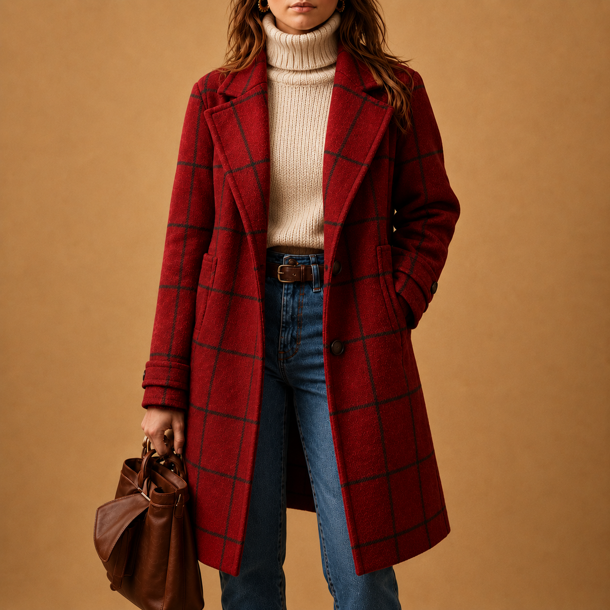 Linda – Classic Checkered Coat