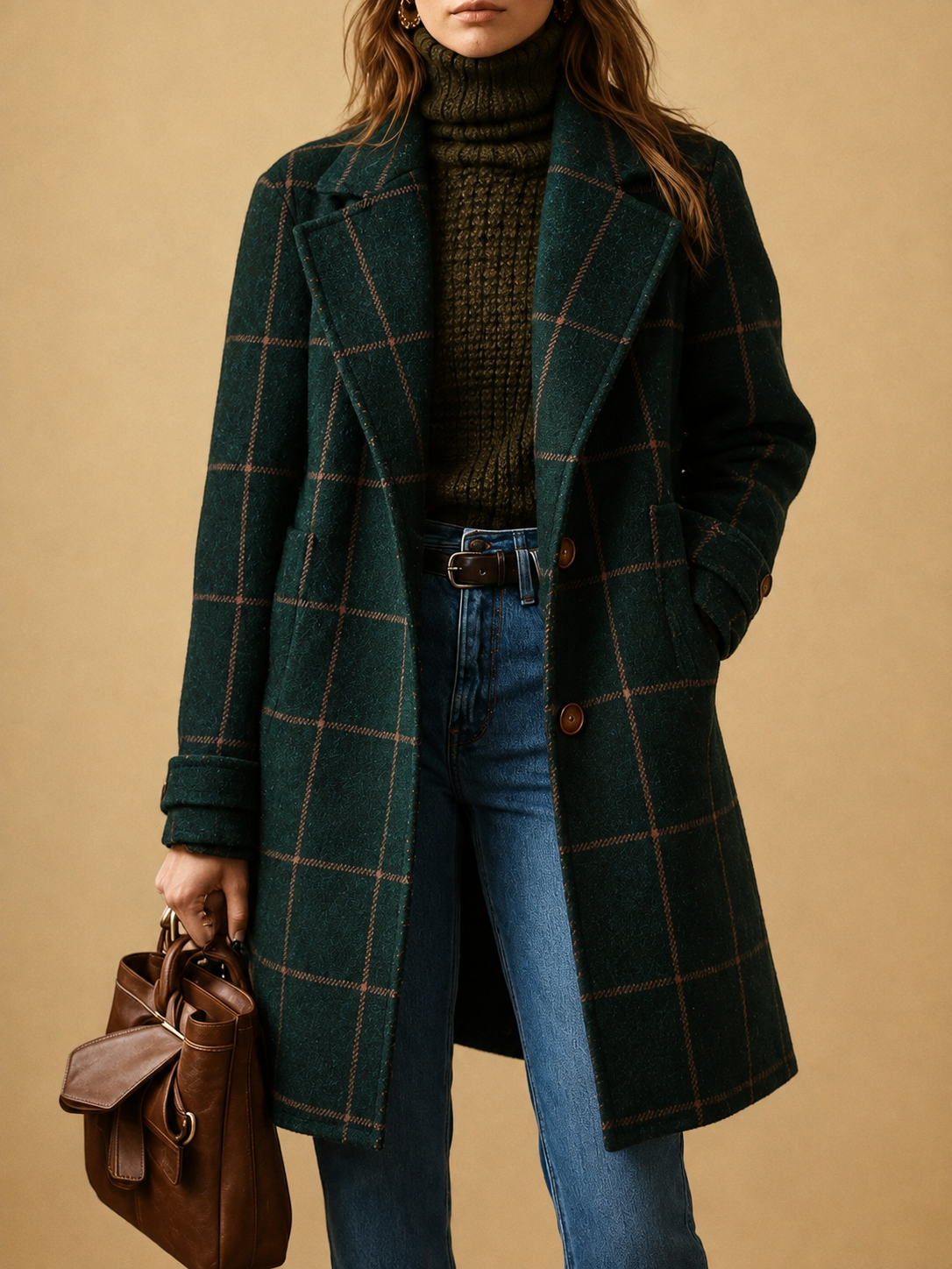 Linda – Classic Checkered Coat
