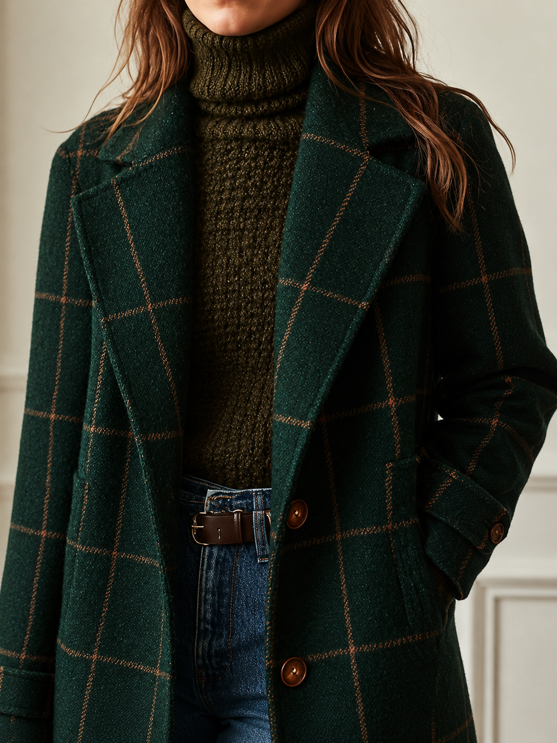 Linda – Classic Checkered Coat