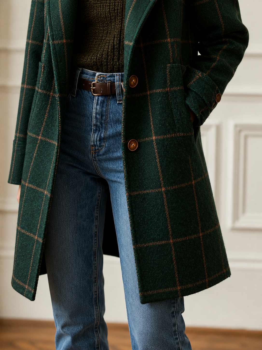 Linda – Classic Checkered Coat