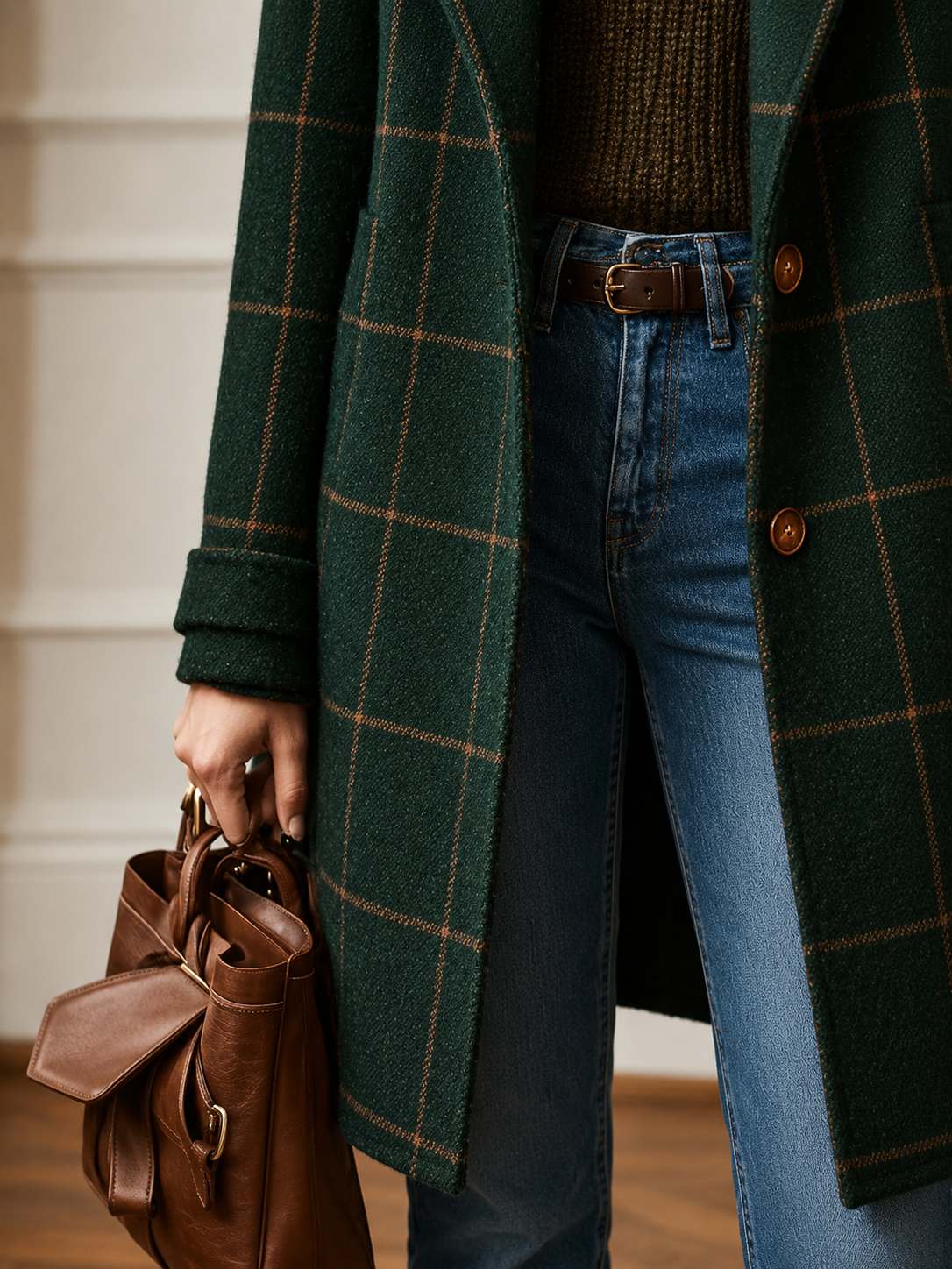 Linda – Classic Checkered Coat