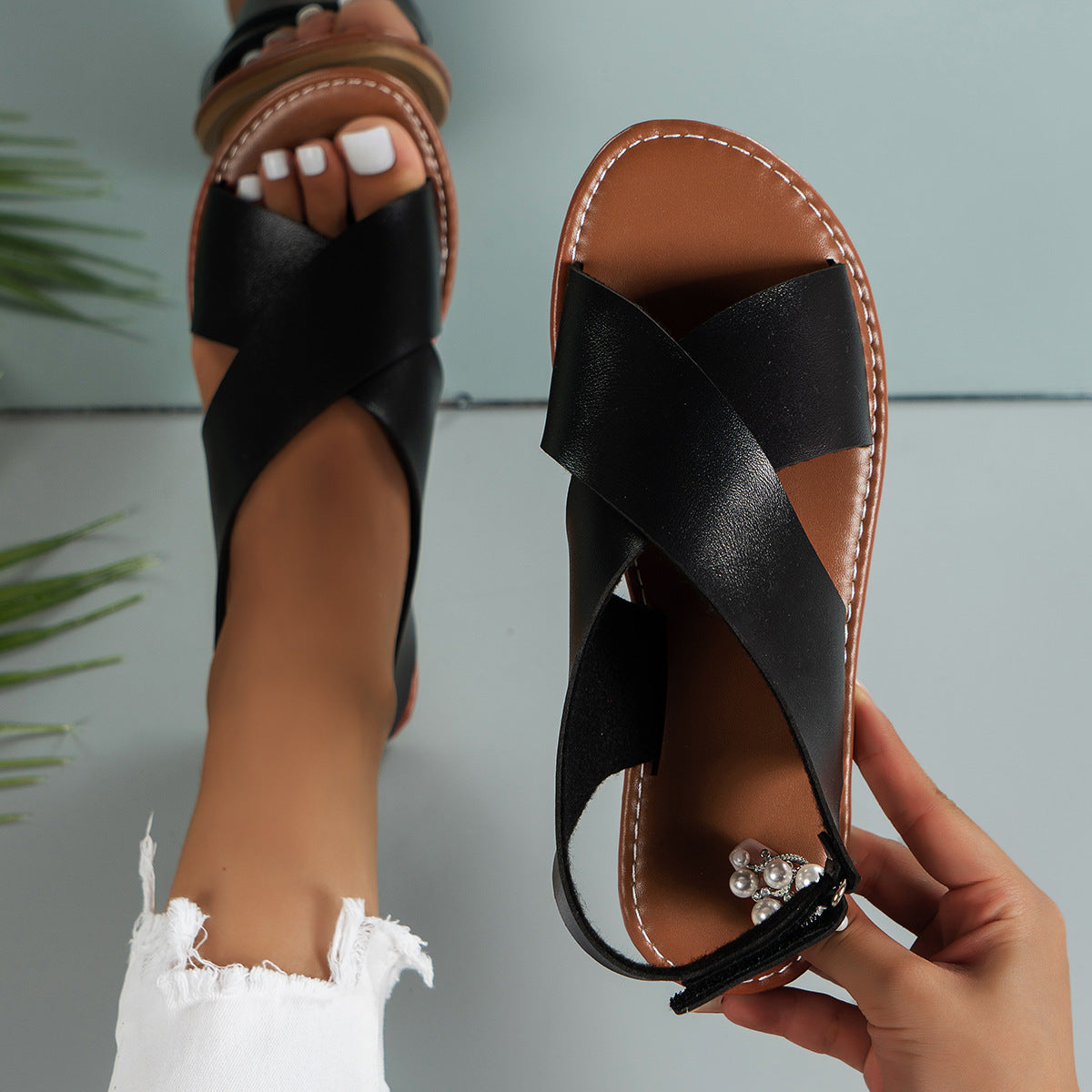 TANYA™ – Criss-Cross Flat Sandals