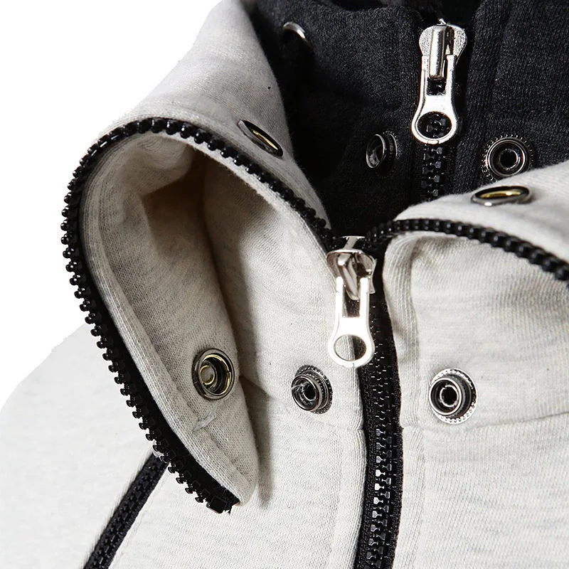 Daniel | Warm Colorblock Full Zip Hooded Sweatshirt