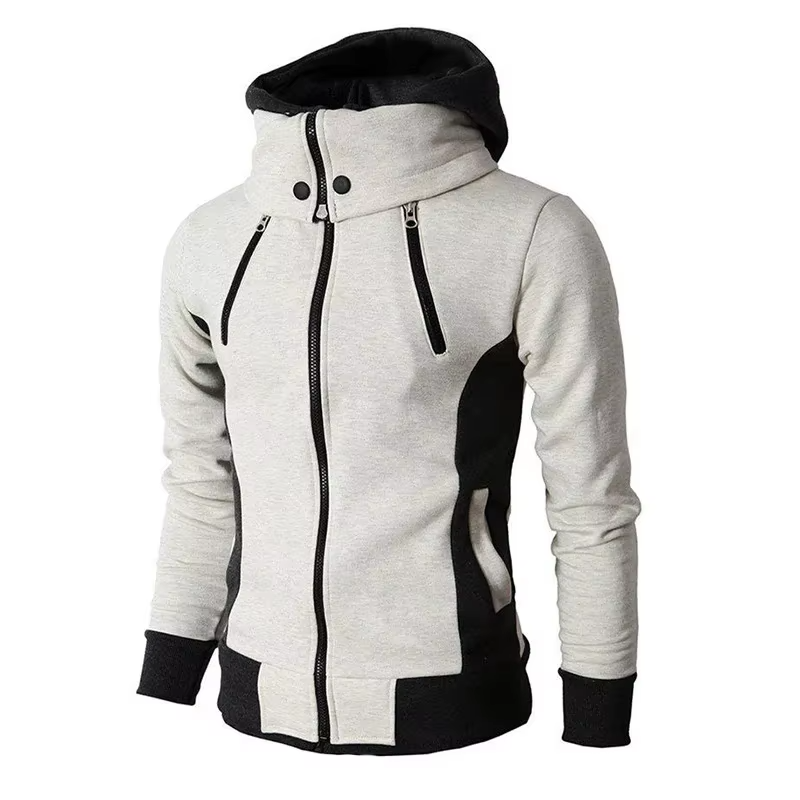 Daniel | Warm Colorblock Full Zip Hooded Sweatshirt