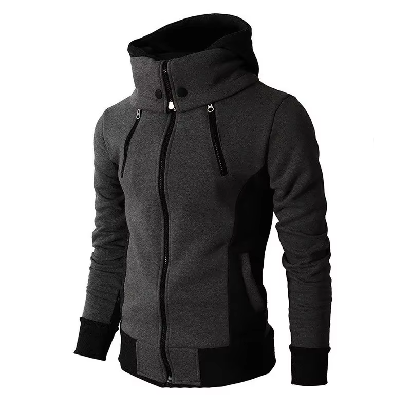 Daniel | Warm Colorblock Full Zip Hooded Sweatshirt