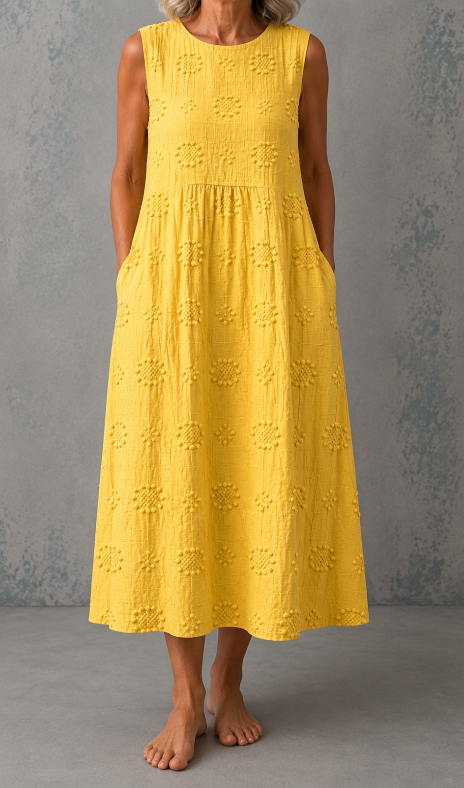 Linnea | Sleeveless Floral Midi Dress