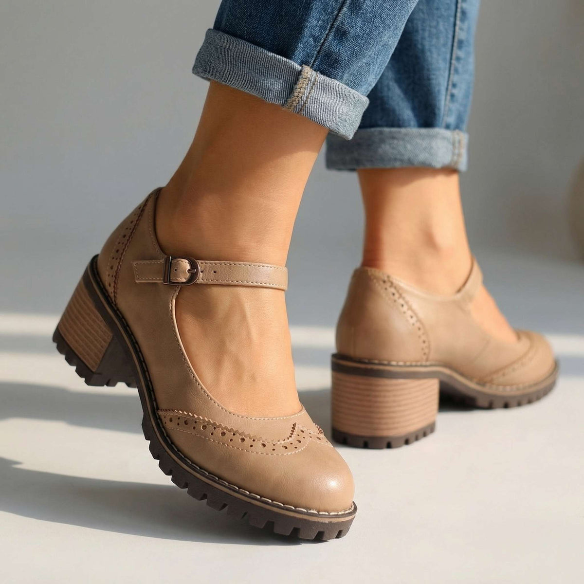 Elaine | Classic Block Heel Mary Janes