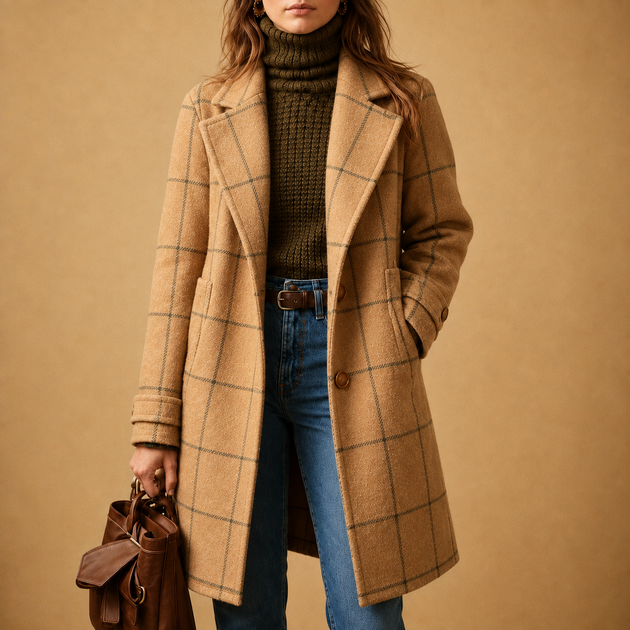 Linda – Classic Checkered Coat