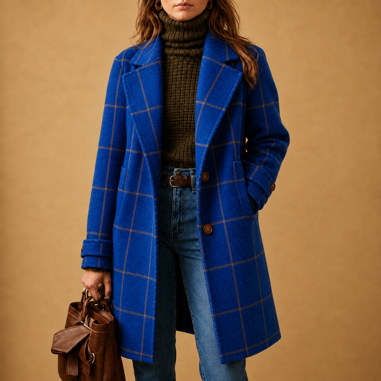 Linda – Classic Checkered Coat