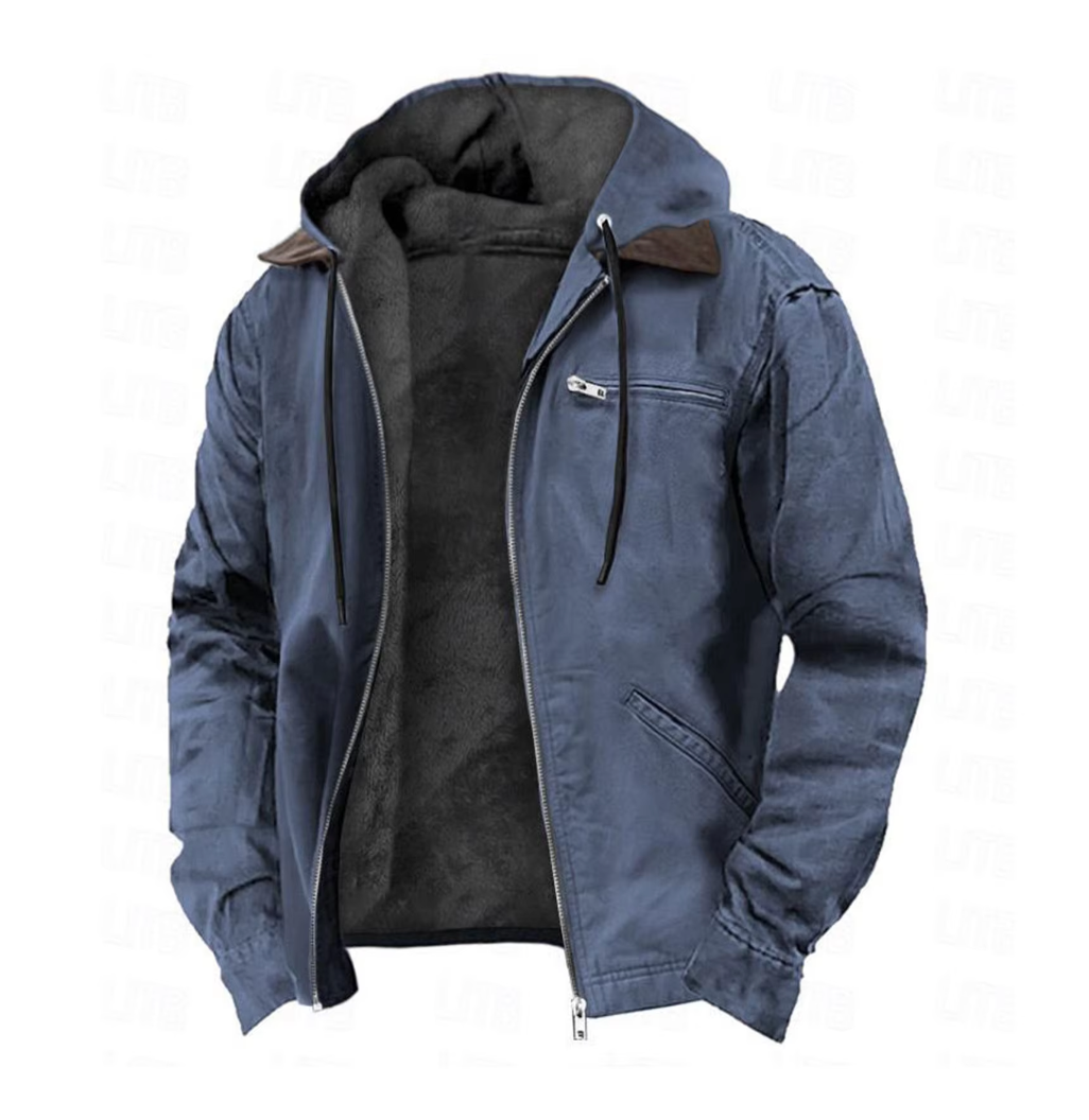 Isak | Warm Fleece Lined Hooded Vintage Jacket