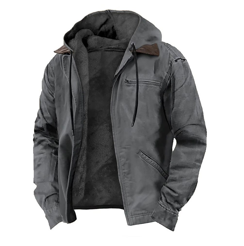Isak | Warm Fleece Lined Hooded Vintage Jacket