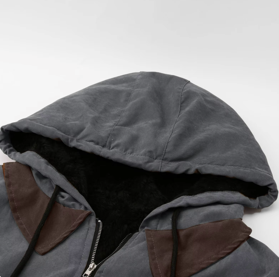 Isak | Warm Fleece Lined Hooded Vintage Jacket