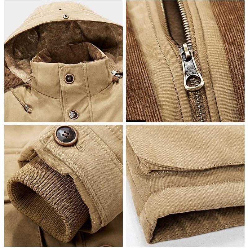 William | Warm Fleece Lined Hooded Winter Jacket