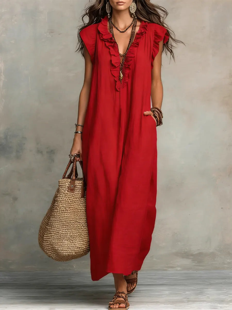Saoirse | Boho Flowy Maxi Dress