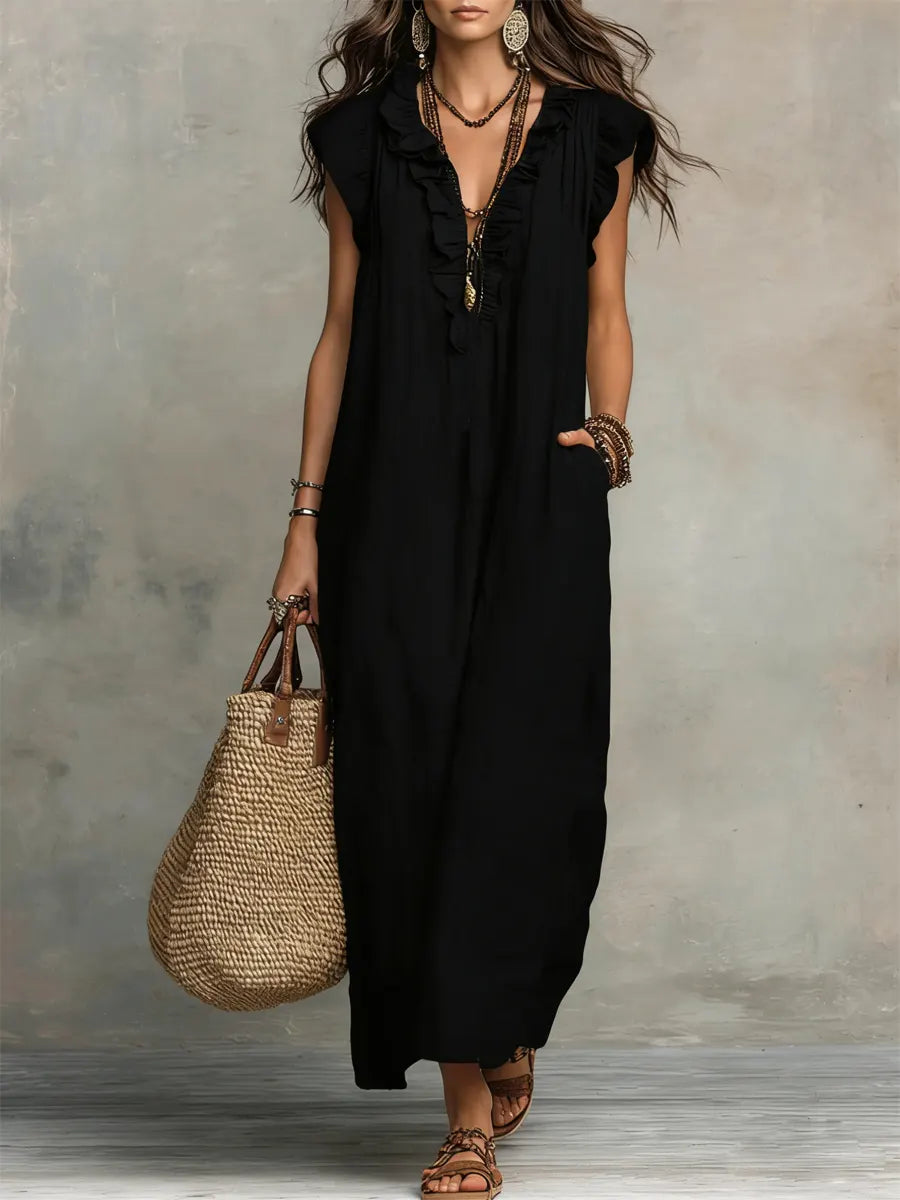 Saoirse | Boho Flowy Maxi Dress