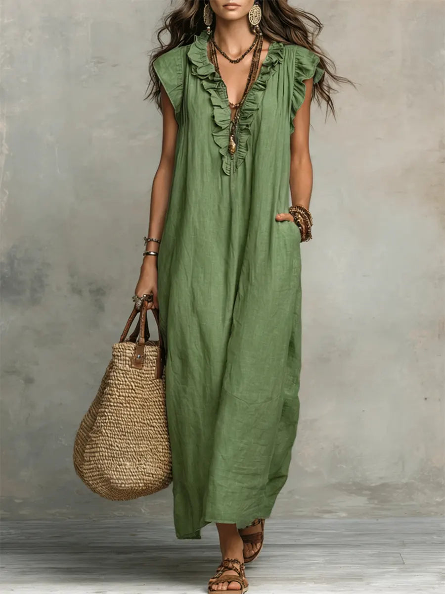 Saoirse | Boho Flowy Maxi Dress