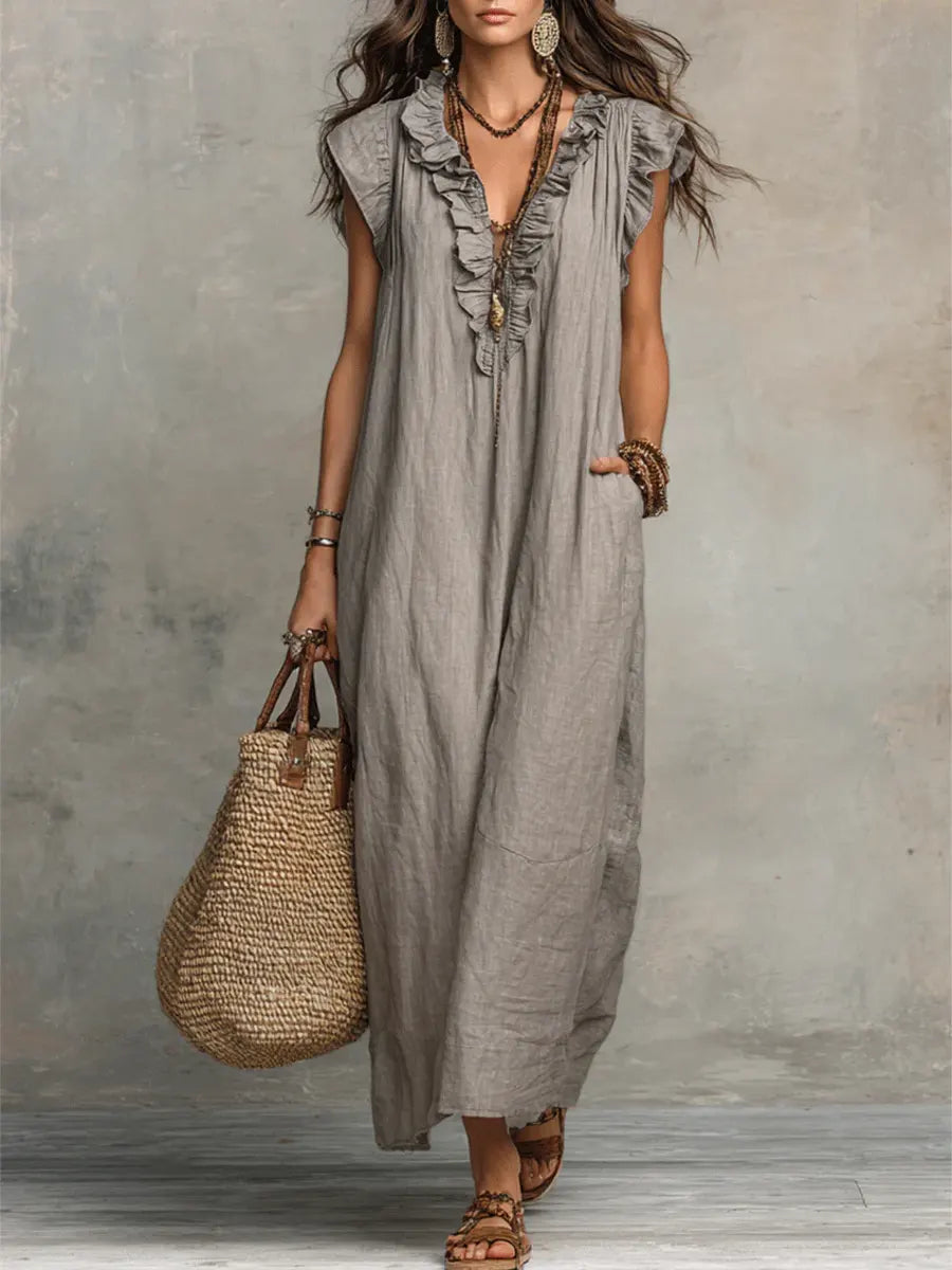 Saoirse | Boho Flowy Maxi Dress
