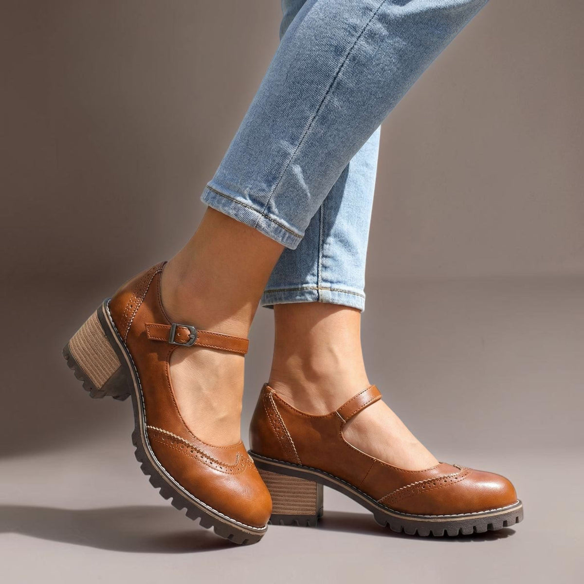 Elaine | Classic Block Heel Mary Janes