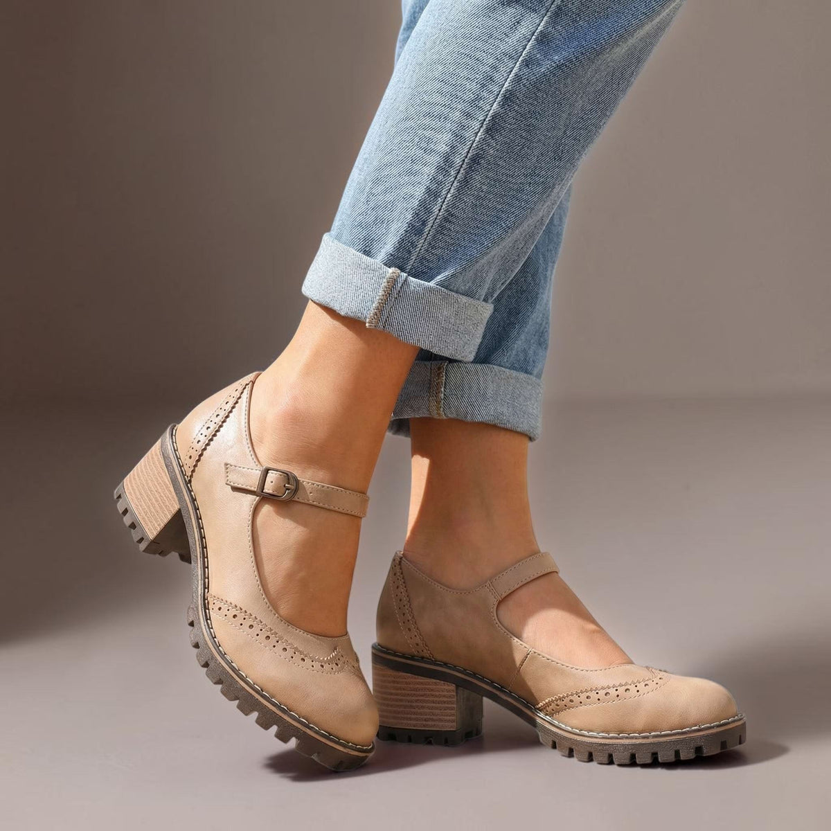 Elaine | Classic Block Heel Mary Janes