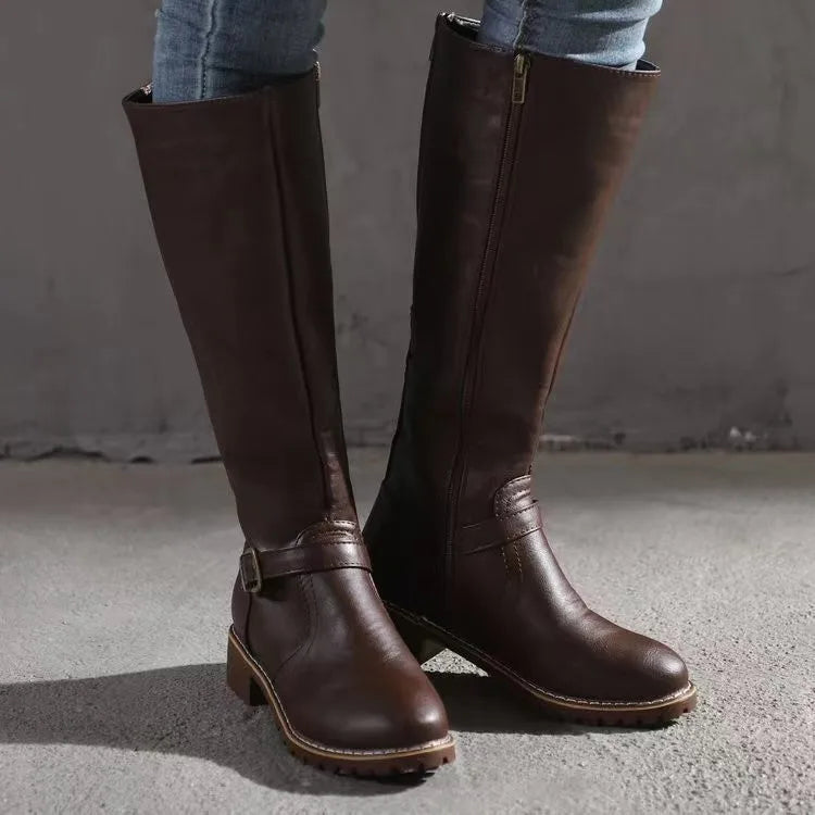 MARIELLE | ORTHOPEDIC LEATHER BUCKLE BOOTS