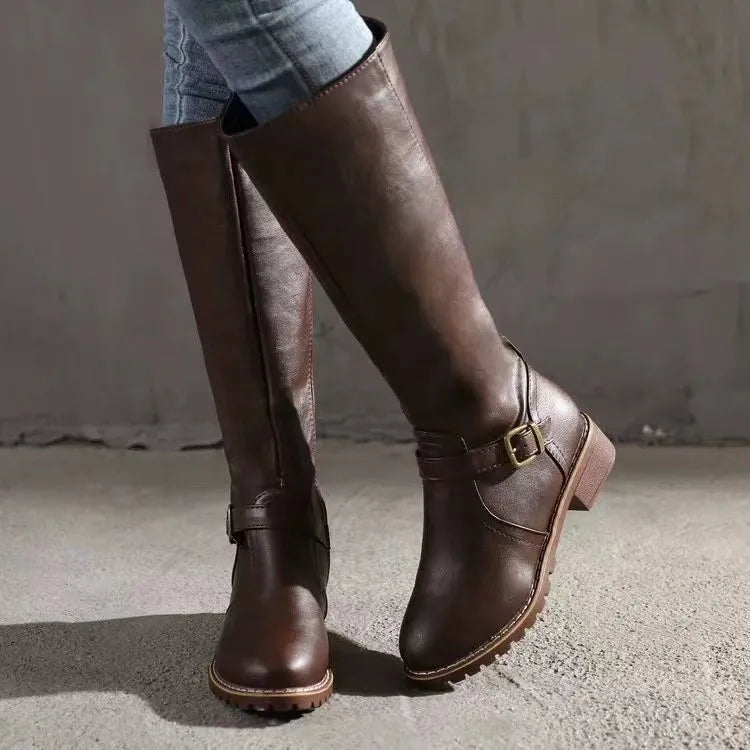 MARIELLE | ORTHOPEDIC LEATHER BUCKLE BOOTS